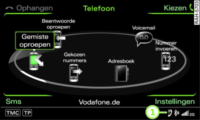 Telefoonnummer uit een lijst kiezen